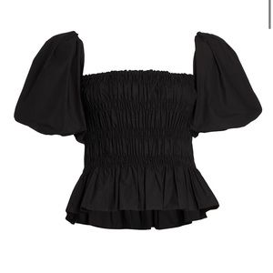 ASTR The Label Black Puff Sleeve Top
